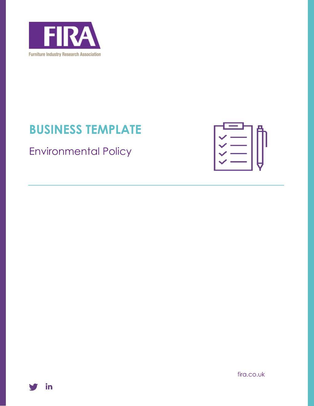 Environmental Policy Guidance and Template