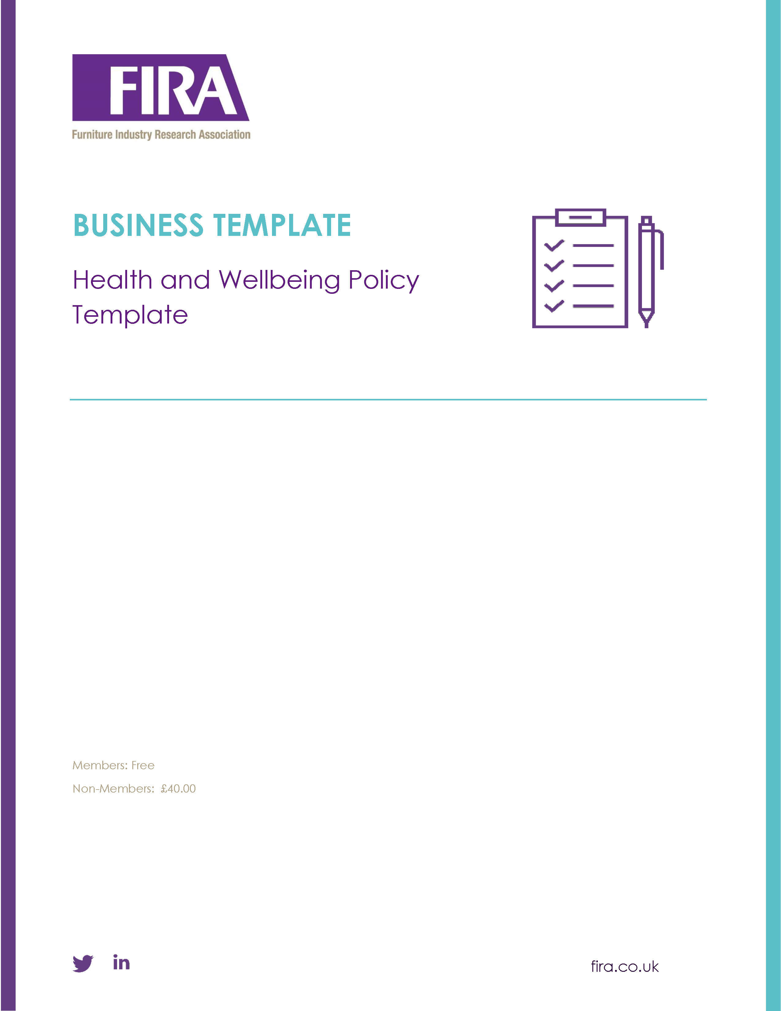 Health & Wellbeing Policy Template