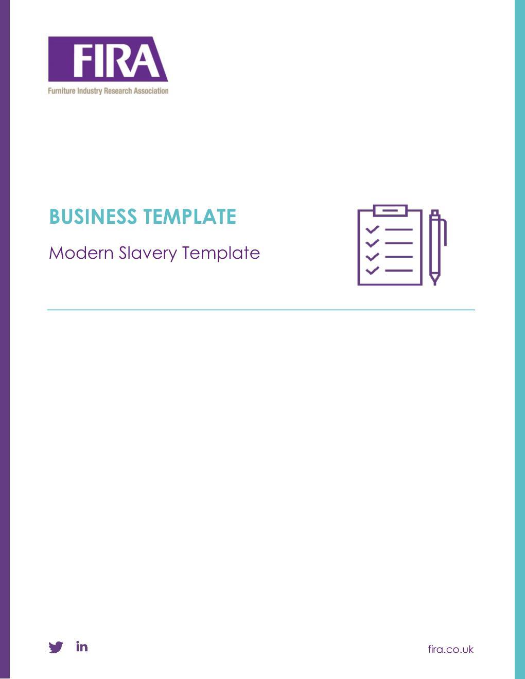 Modern Slavery Policy Guidance and Template