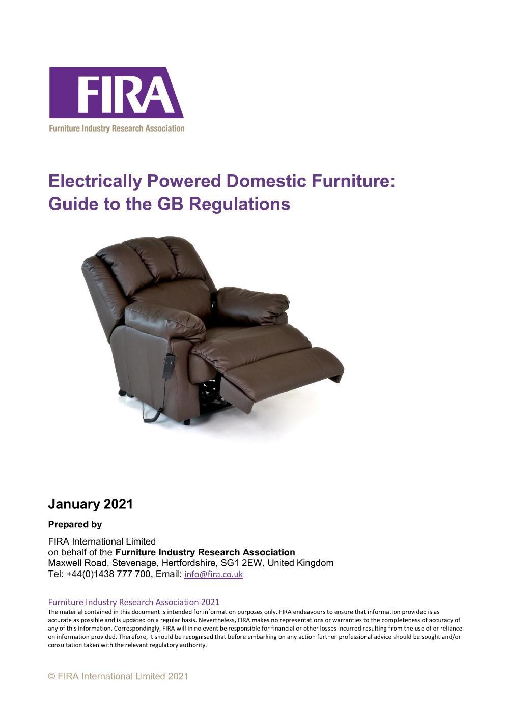 Electrically Powered Domestic Furniture: Guide to the GB Regulations