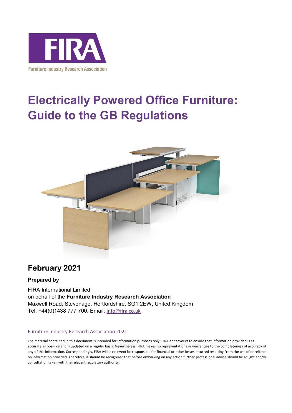 Electrically Powered Office Furniture: Guide to the GB Regulations