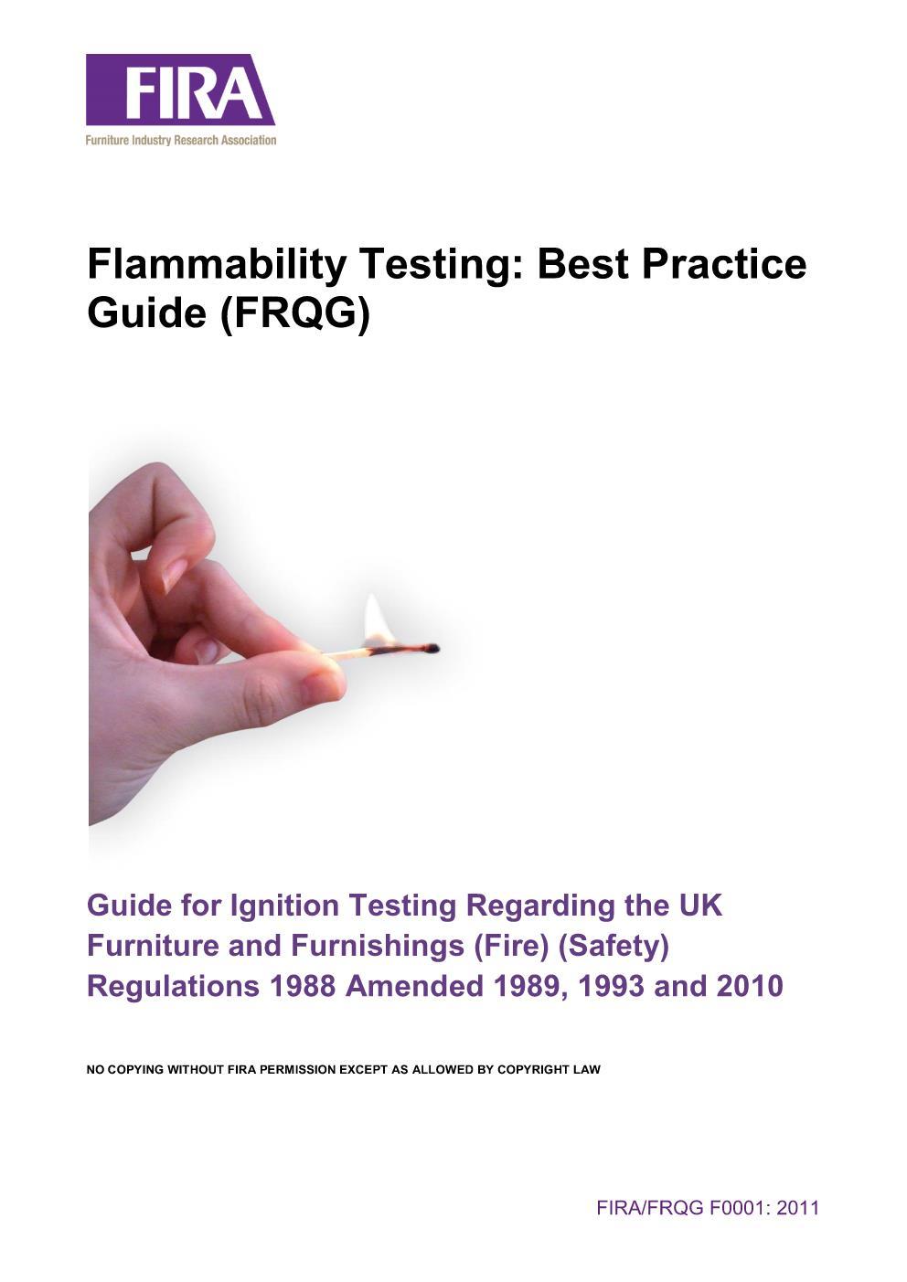 Flammability Testing: Best Practice Guide (FRQG)