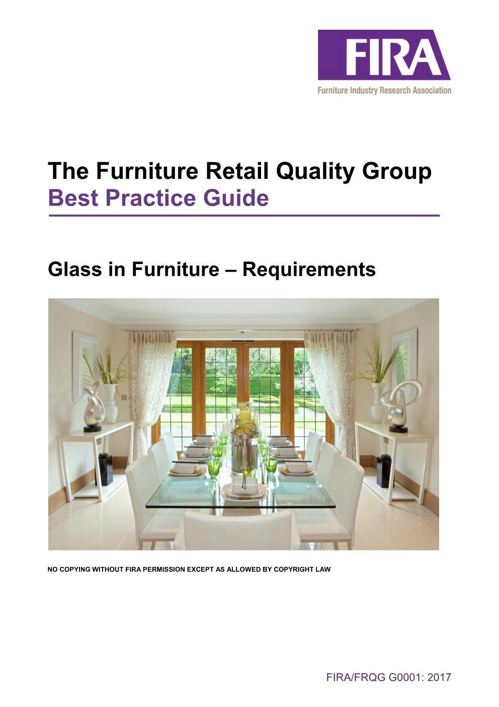 Glass in Furniture: Best Practice Guide (FRQG)