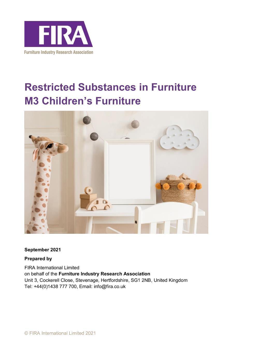 REACH: Restricted Substances in Furniture - M3 Children's Furniture